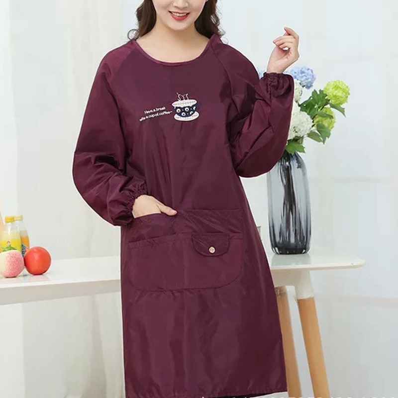Waterproof work apron For Home Cleaning Kitchen Aprons Women restaurant Chef Baking BBQ Pet Apron Clean Protective cover