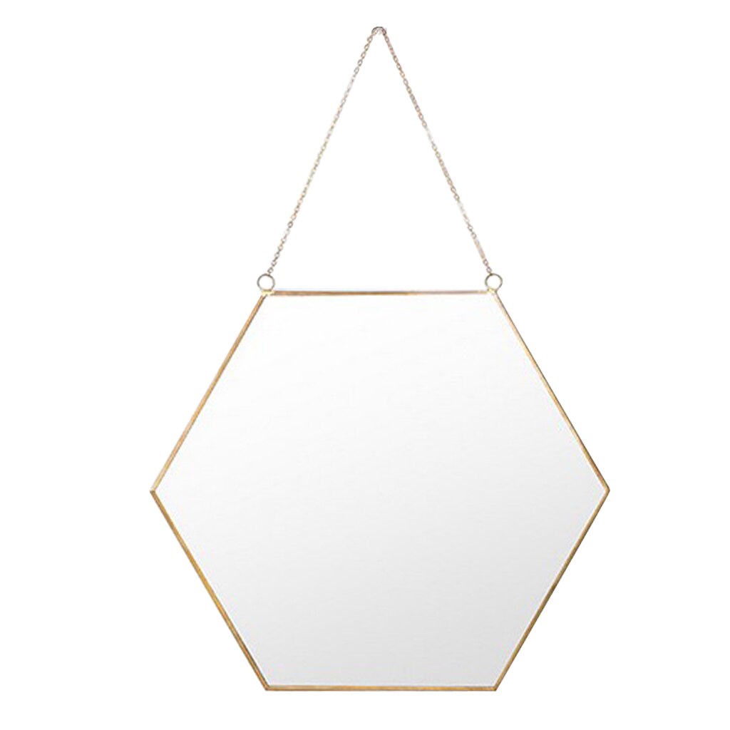 Wrough Iron Golden Frame Mirror Vanity Make Up Mirror Wall Mirror for Bathroom, Entryways, Washrooms, Living Rooms: S