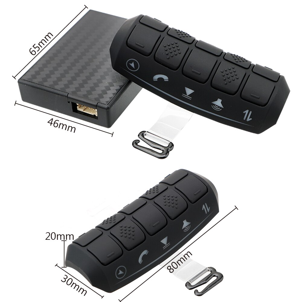 Télécommande universelle de voiture, télécommande sans fil, bouton de volant, multifonction, lecteur DVD GPS, écran LCD rétro-éclairé