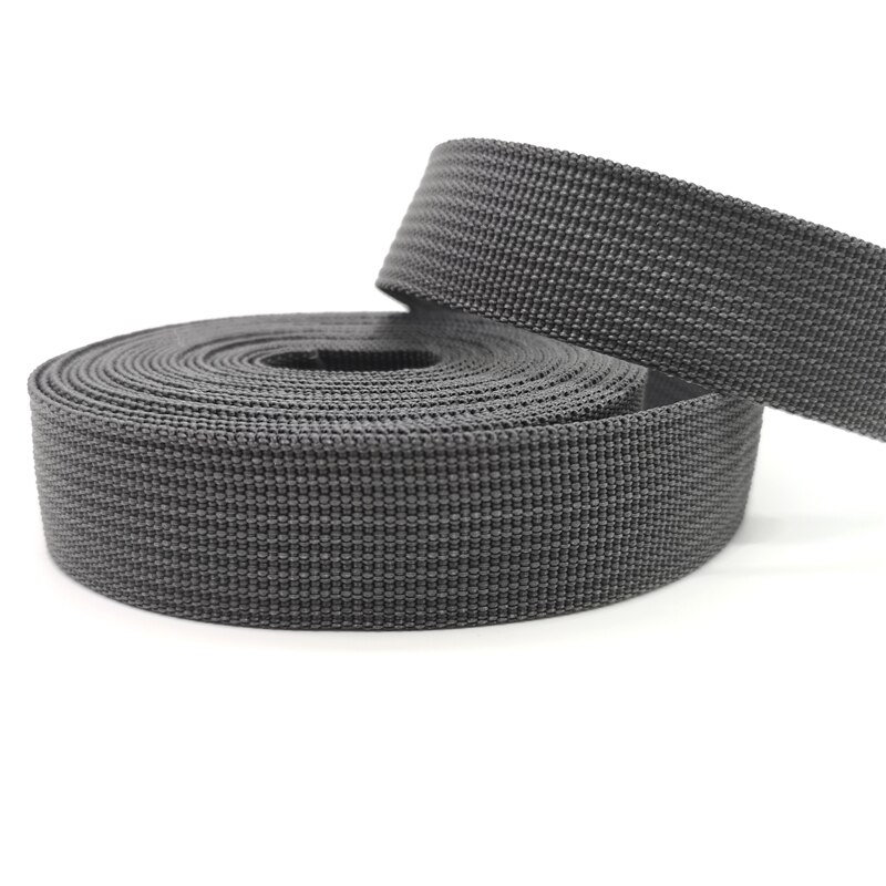 5 Meters 25mm PP Ribbon Belt Bag Webbing Pit Pattern Webbing Knapsack Strapping Sewing Bag Belt Accessories: Gray