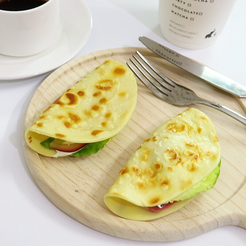Gourmet photography decoration Simulation food props Food model Pancake snacks Movie props Window model Shop decoration: 2pcs