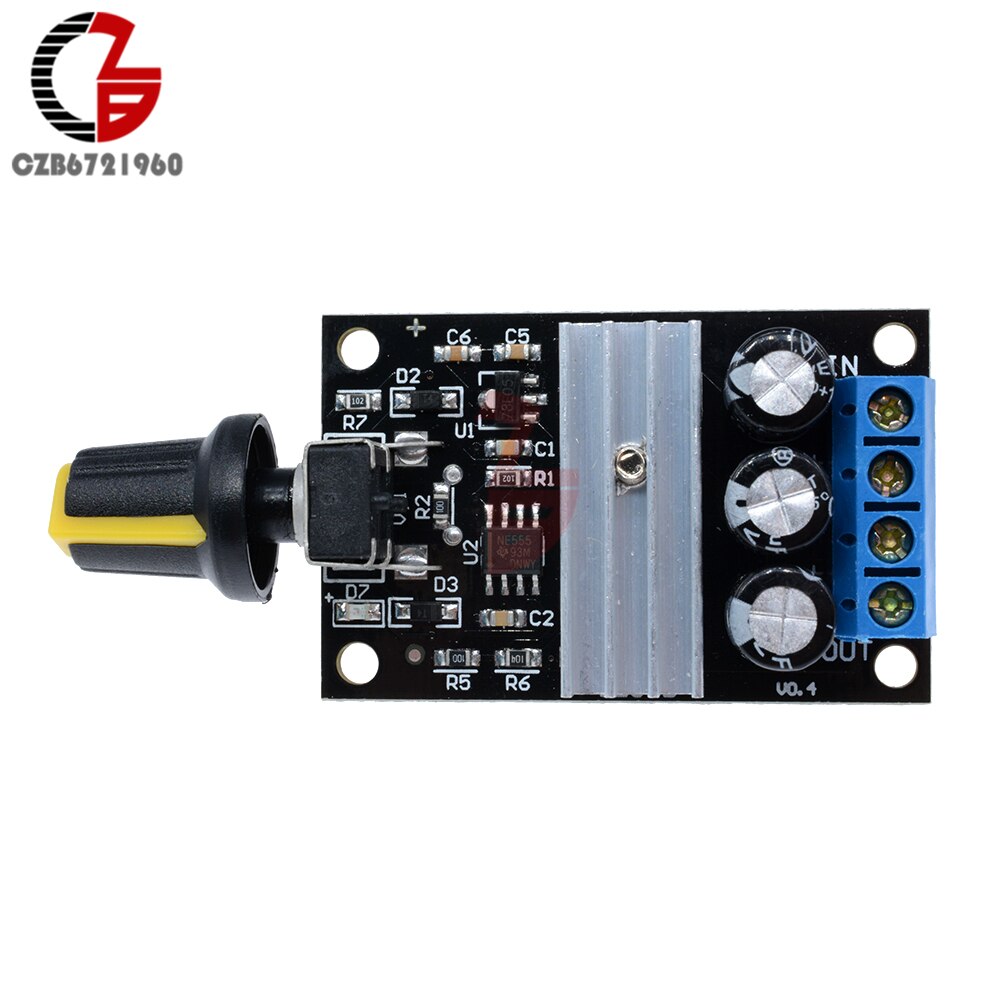 6-28V Voltage Regulator 3A 80W PWM DC Motor Speed Controller Regulator 12V 24V Adjustable Variable Speed Control
