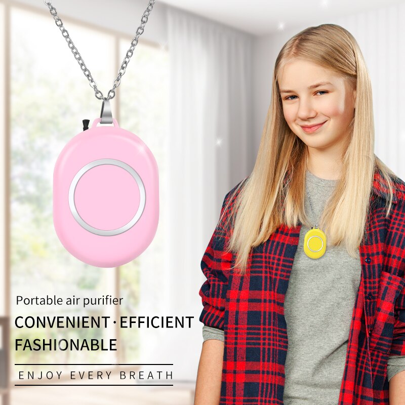 Collar Personal purificador de aire portátil, Mini collar iónico purificador de aire portátil