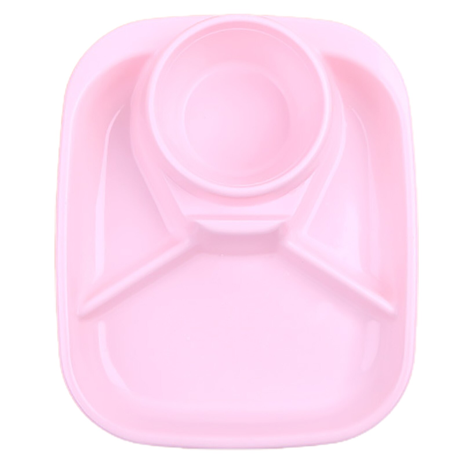 Praktisch Opbergvak Meerdere Grid Gerechten Plaat Servies Plastic Salade Rijst Groente Gerechten Plaat Voor Thuis: Pink 2