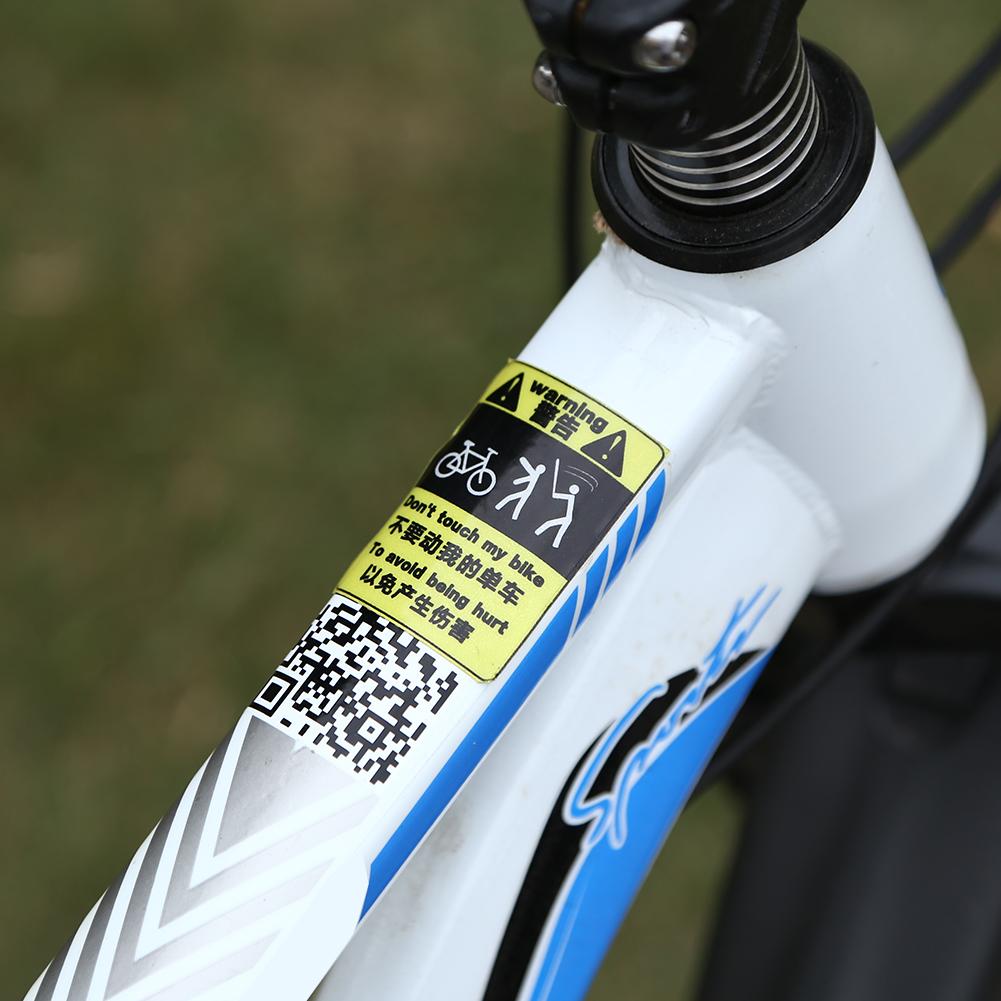 DONT TOUCH MY BIKE Bicycle Warning Sticker Waterproof Decal Waterproof Decorative Cycling Accessories 60 x 45 x 1mm