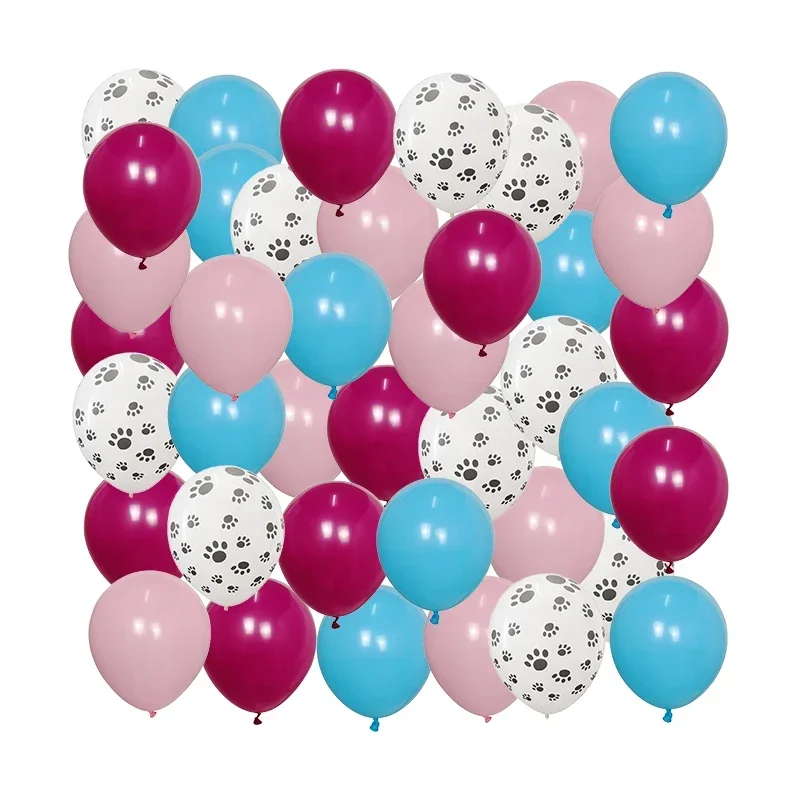 40 Uds mezcla de Globos de látex con pata de perro de 10 pulgadas decoración de temática de animales juguetes clásicos para niños Globos suministro de bolas inflables de aire de helio