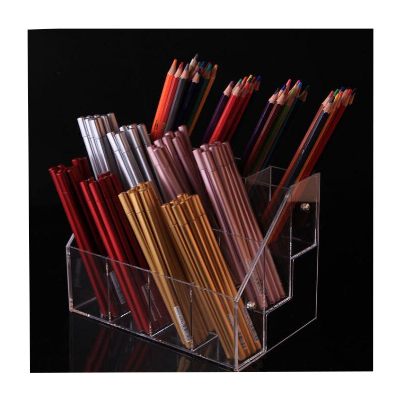 Pen magazijnstelling acryl Oogschaduw Potlood houder kleur pen cosmetica Lippenstift nagellak display box Action pop display stand