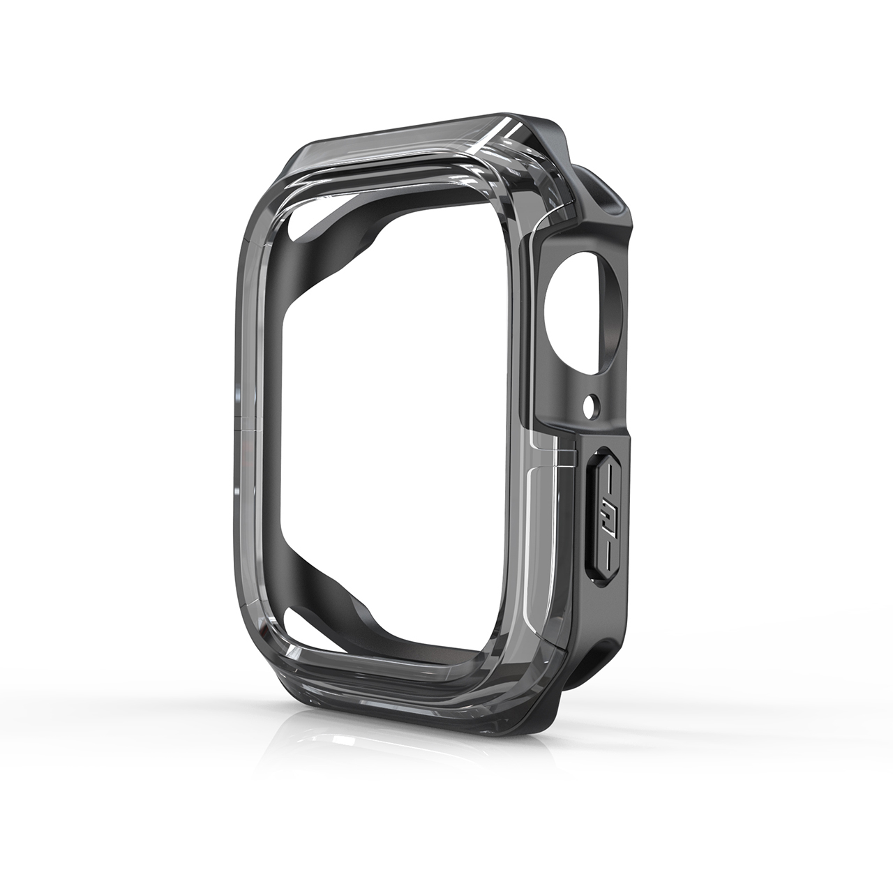 Til hello watch 3 plus etui beskyttelsescover pc+tpu gennemsigtigt tofarvet pansret uretui  h12 dt8 microwear ultra 3 smartwatch: Xxxl / Sølv