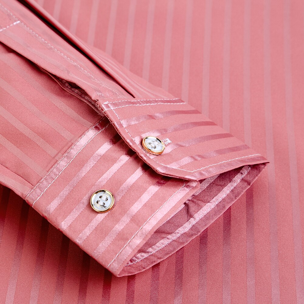 Chemise à manches longues pour homme, streetwear, décontracté, à rayures, slim, coupe régulière, à la , , 90309