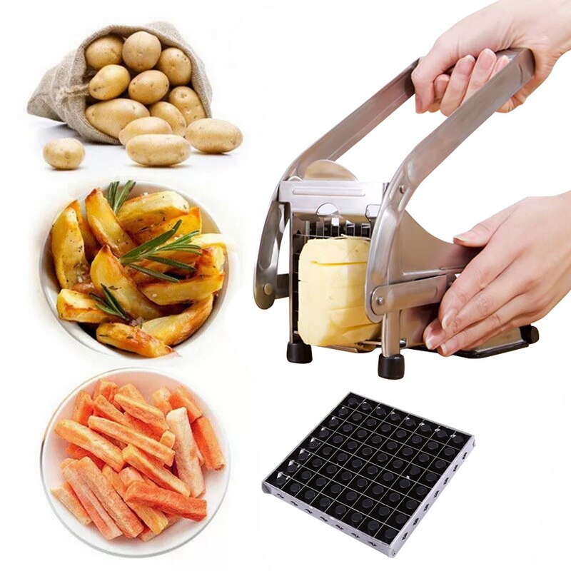 ainless Steel Potato Chip Making Tool Home Manual French Fries Slicer Cutter Machine French Fry Potato Cutting Machine