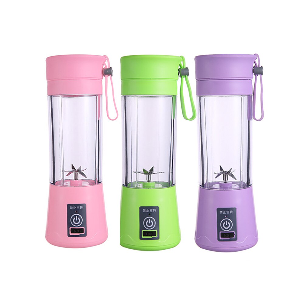 380Ml 6 Blades Mini Draagbare Elektrische Fruit Juicer Usb Oplaadbare Smoothie Maker Blender Machine Sport Fles Sap Cup