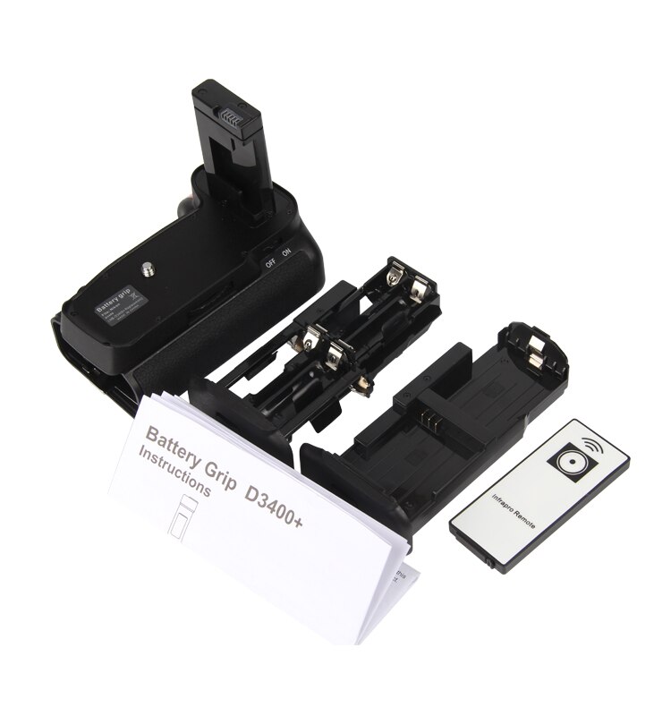 Support de poignée Vertical pour batterie, appareil photo Nikon D3400, multi-puissance, accessoires professionnels