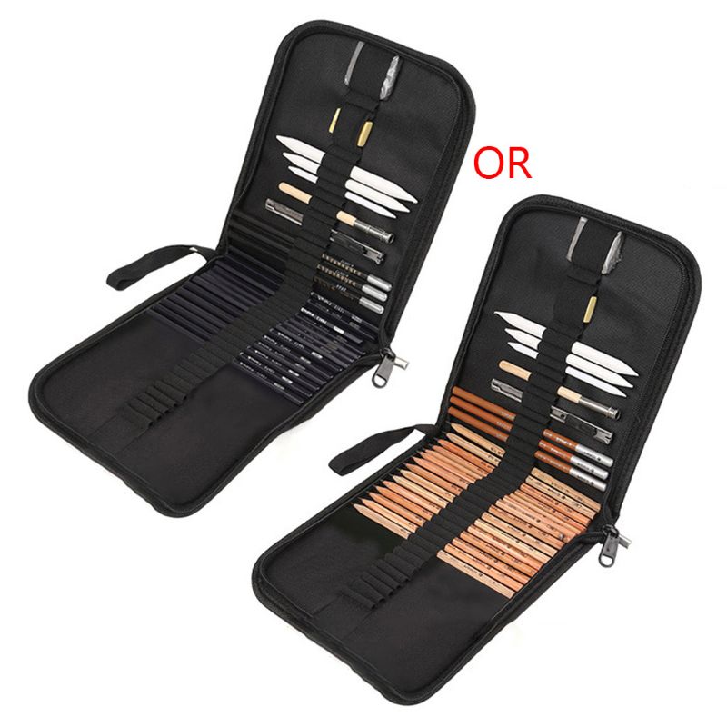 Sketch Drawing Pencil Charcoal Sketch Tool Brush Set Student With Rubber Art Brush Set