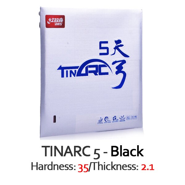 DHS TINARC 5 / TINARC-5 / TA5 / TIN ARC 5 Tenis de Mesa goma Original DHS esponja de Ping Pong: Black H35 T2.1