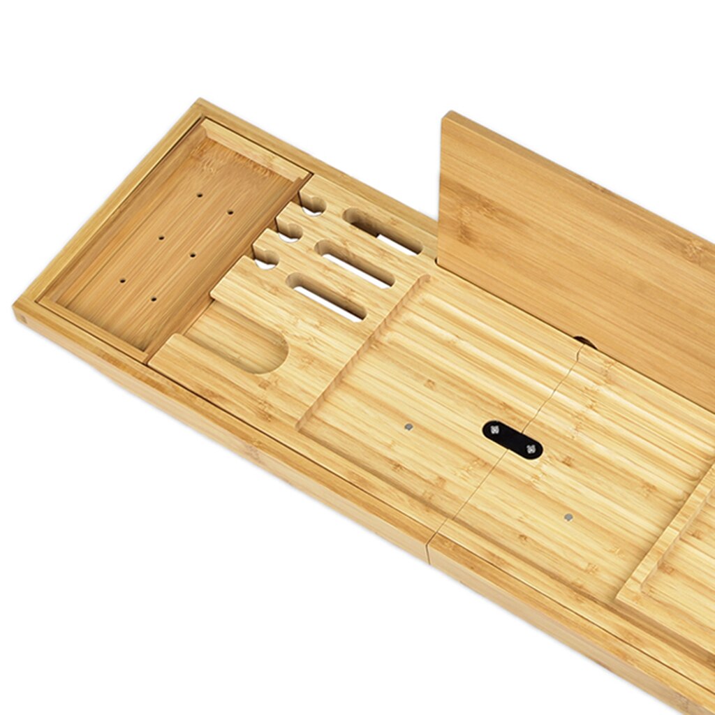 Opvouwbare badkuipbak Caddy Bamboe Bad Tray Uitbreidbaar, Badkamer Tray, Bad Tafel Caddy met Uitschuifbare Zijden - Gratis Zeepbakje Opvouwbare badkuipbak Caddy Bamboe Bad Tray Uitbreidbaar, Badkamer Tray, Bad Tafel Caddy met Uitschuifbare Zijden - Gratis Zeepbakje