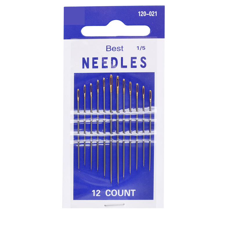 1Set Big Eye Sewing Needles Stainless Steel Needle Craft Hand Stitch Tool for for Leather Bag Sewing: I