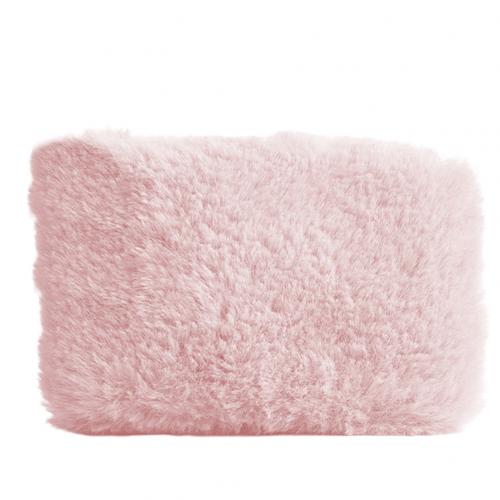 Winter schattige mini vervangbare zelfverwarmende binnenkernen pluche hoes handwarmer huishoudelijke artikelen warmteproducten: Roze pluche hoes
