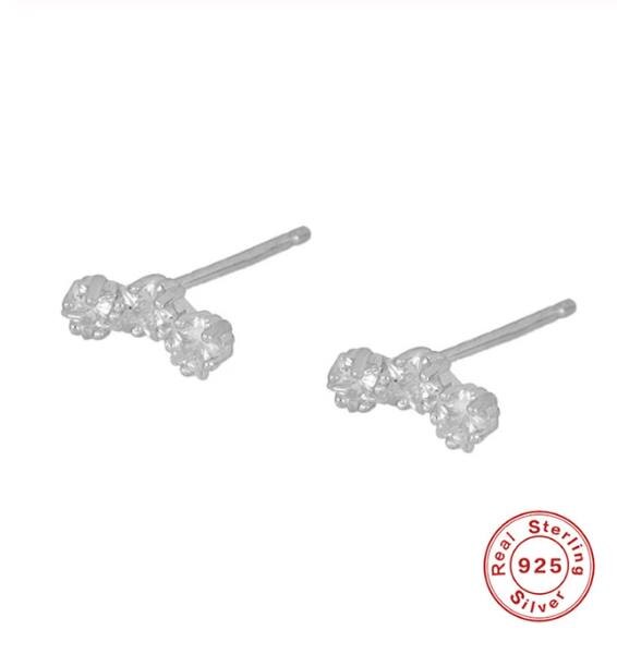 ROXI Neue Mond und Stern Ohrringe 925 Sterling Kristall Zirkon Kleine Stud Ohrringe für Frauen Brincos Delicate Koreanischen Ohrringe: HRTY-2