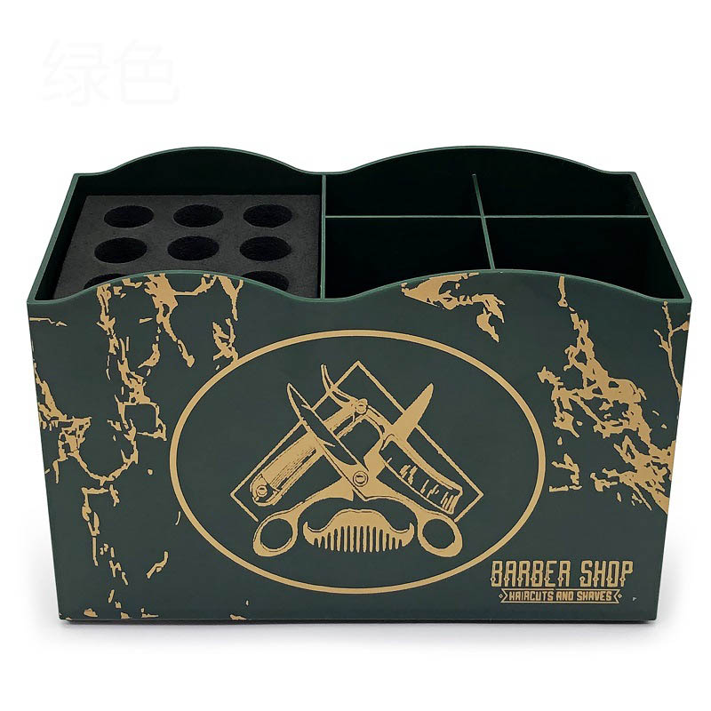 Suministros de peluquería para barbería, caja de almacenamiento para peines, soporte para tijeras, organizador, estante para peluquero, accesorios de salón: Borgoña