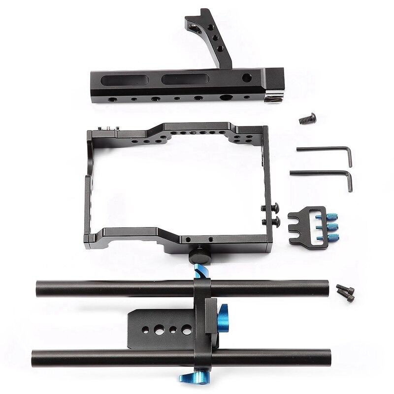 Kamera Käfig Stange Anlage Kamera Video Käfig Bausatz Stabilizer Zubehör Pro Sony A7II A7R A73 A6300 A6000 Panasonic GH4 A9