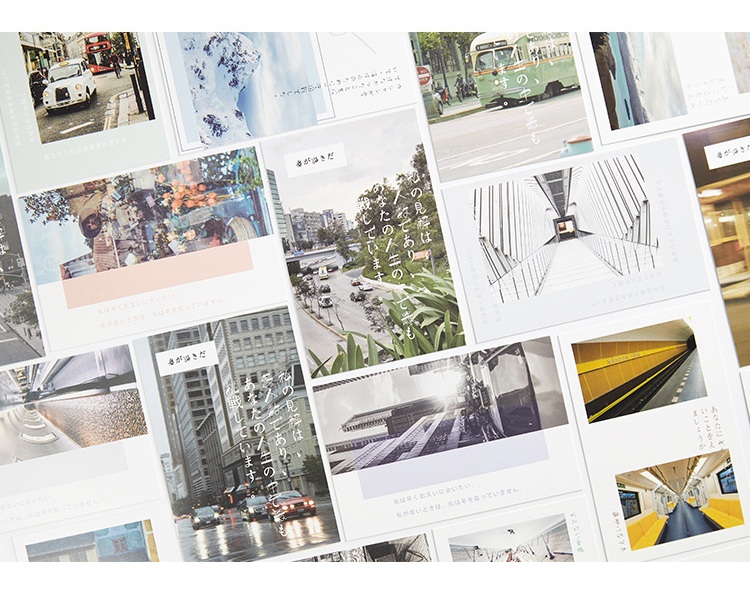 30 Sheets/Set Novelty Aesthetic Photography Series Paper Postcard Greeting Card Birthday Card Message Card