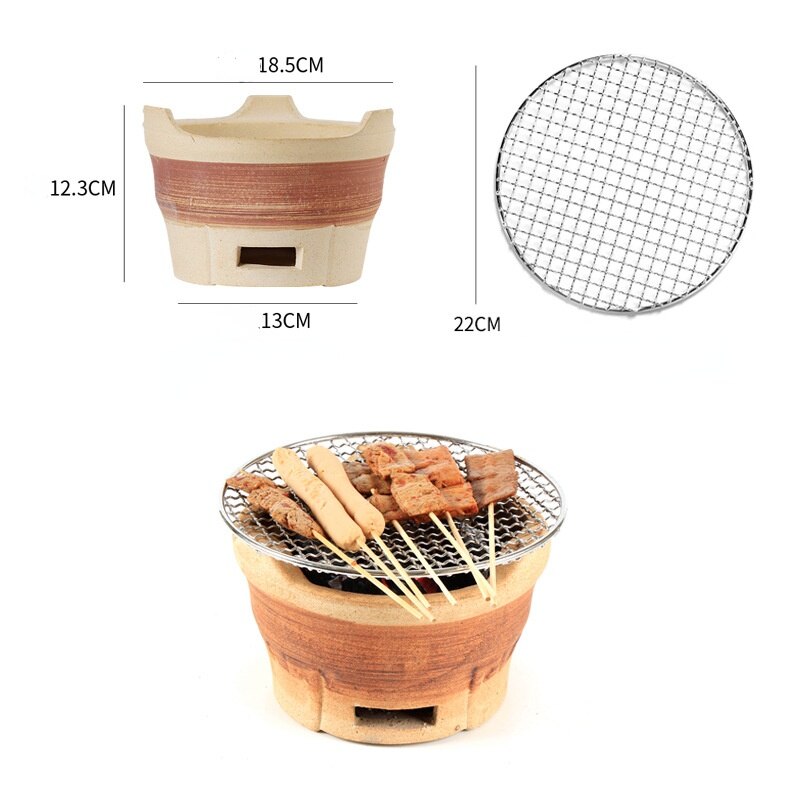 Carbon Modder Bodem Kachel Houtskool Oude Mode Klei Oven Barbecue Bbq Grills Komfoor Kleine Commerciële Carbon Oven Huishouden: SILVER