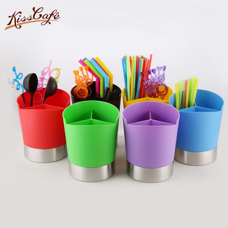 Caja de distribución de Bar, cafetería, caja especial de paja, cuchara de camarero, dispensador de vajilla, colocar pajitas, camareros, cucharas de cubiertos