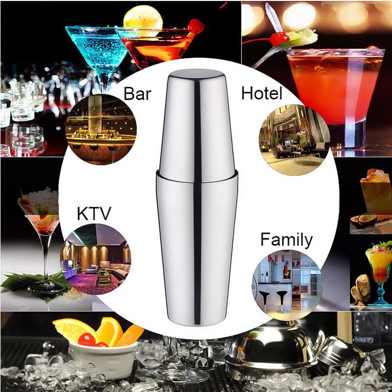 Boston cocktail shaker martini stål cocktail shaker mixer vin boston shaker til bartender drink party bar værktøjer