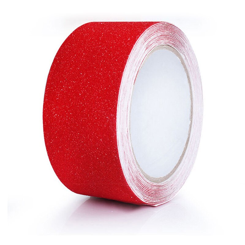 2.5cmx5m Anti Slip Traction Tape Strong Grip Abrasive Tapes for Indoor Outdoor Stairs Boat Decks A1: Red