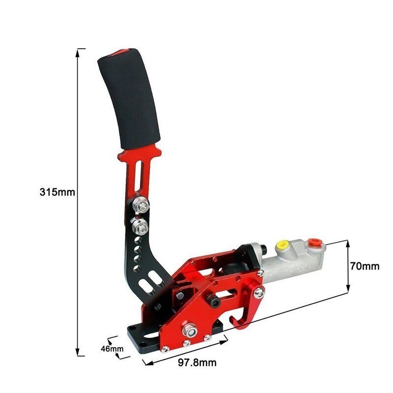 Car Modified Hand Brake / Rear Brake Lever / Vertical Hand Brake / Racing Competitive Drift Hand Brake / Hydraulic Hand Brake: Red