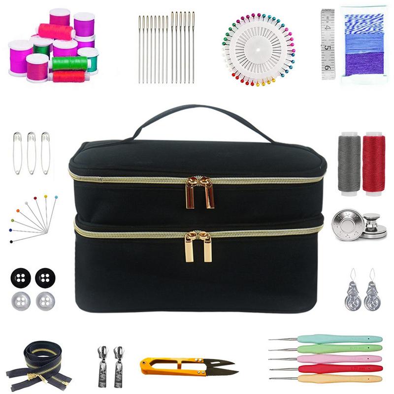 Organizzatore di stoccaggio per cucito Organizzatore di accessori per cucito di grandi dimensioni Scatola di immagazzinaggio per accessori per cucire per aghi per filo, spille, bottoni