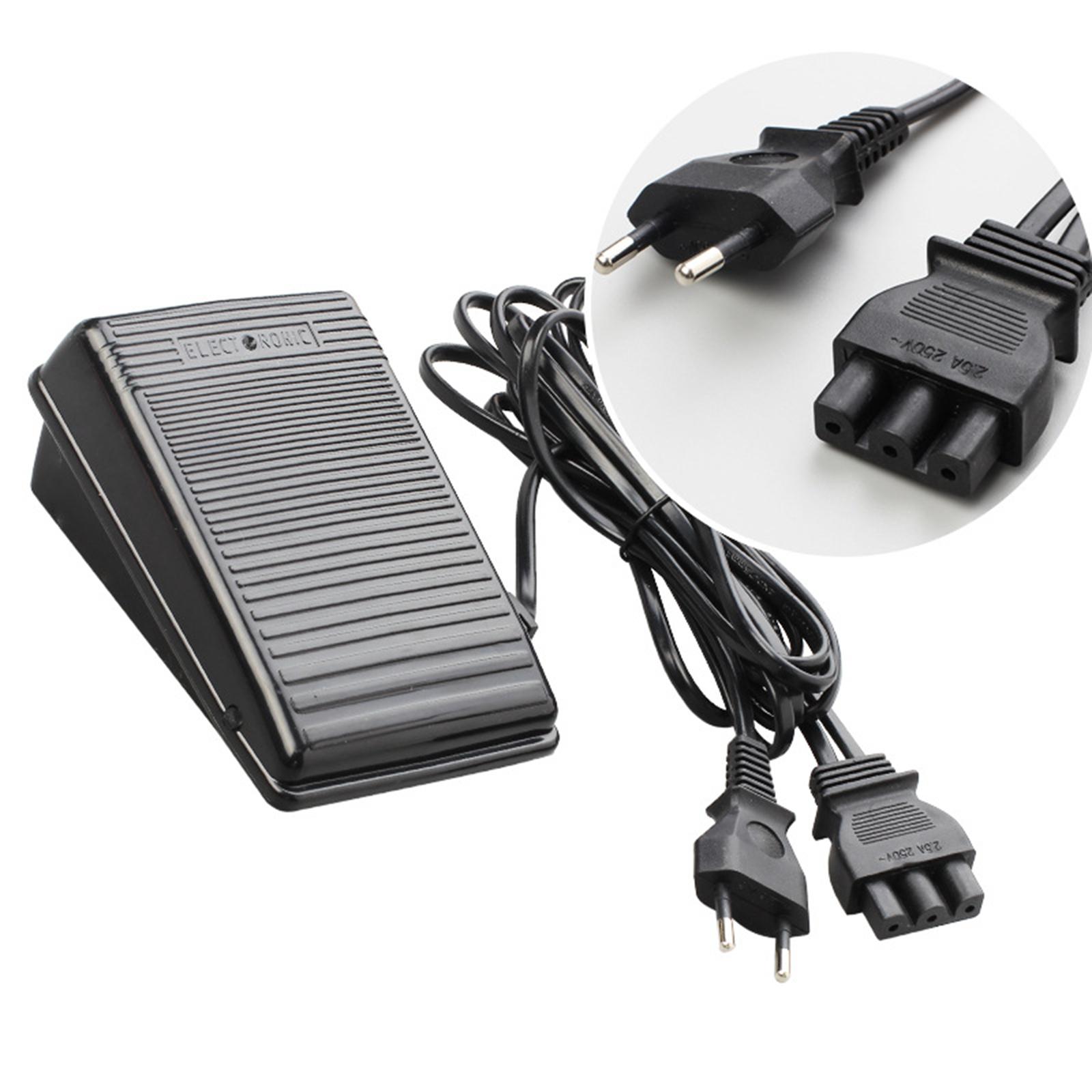 Sewing Machine Foot Pedal Power Cord 220V Repair Foot Operated Control Pedal