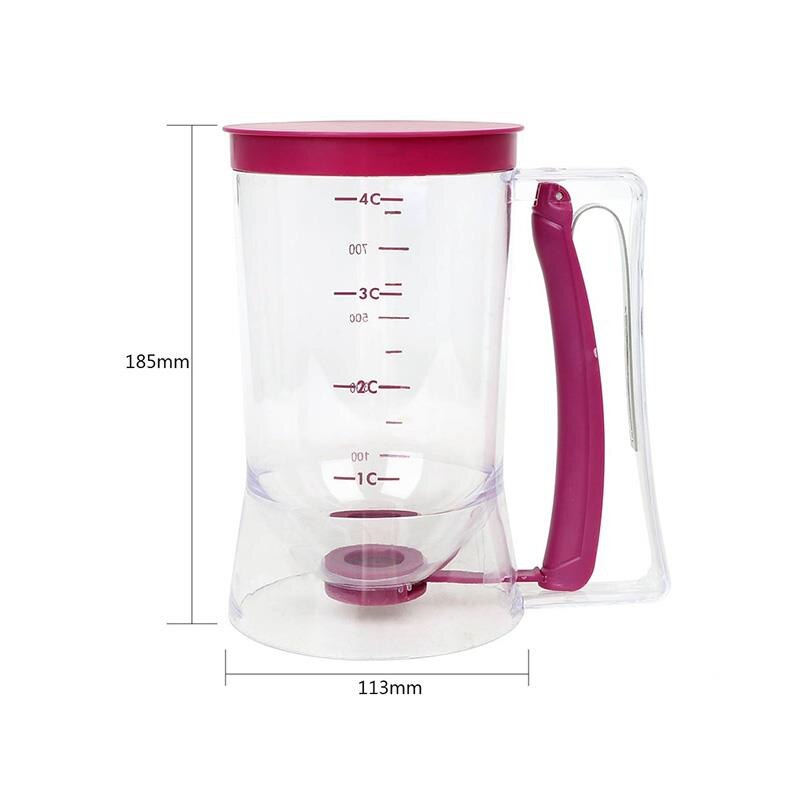Pancake Batter Dispensers With Measuring Label For Baking Cupcakes Waffles Muffins Cupcakes Cakes Cream Separator Measuring Cup