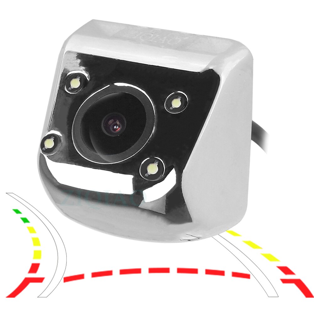 ZIQIAO Auto Infrarot Rückansicht Kamera Universal- HD IR Nachtsicht Parkplatz umkehren Kamera HS009: HS117 Silber- dynamisch