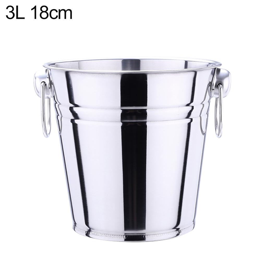 Cubo aislado para hielo de acero inoxidable Premium para champán, vino y cerveza. Bañeras y cubos de Metal para bebidas, para fiestas, bebidas: 3L