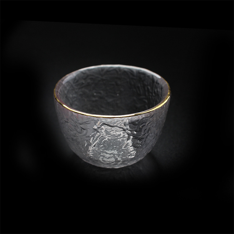 Japanese Glass Fair Mug Early Snow Tureen Fair Mug Complete Set of Tea Set Drawing Gold Hammer Eye Pattern Gaiwan Teacup: Teacup A