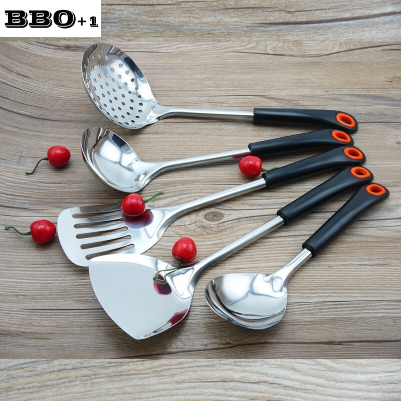 1 set Stainless steel Kitchen Utensils Cookware spatula Cooking Tool Set Colander Spoon Slotted Spatula Tools Kitchenware
