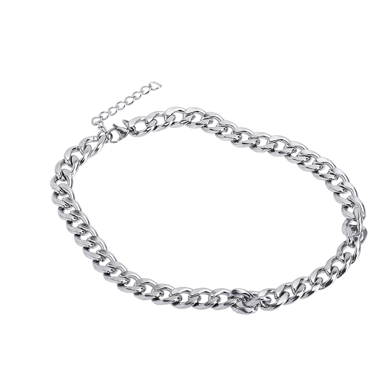 Cuba Stainless Steel Chain Necklaces for Women Men Long Hip Hop Necklace on The Neck Collar Jewelry Accessories