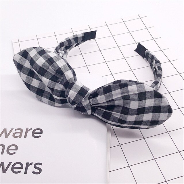 Kinder Nette Farben Gedruckt Plaid Streifen Haar Hoop Hair Mädchen Schöne Dot Bogen Kaninchen Ohren Stirnbänder Kinder Haar Zubehör: 37