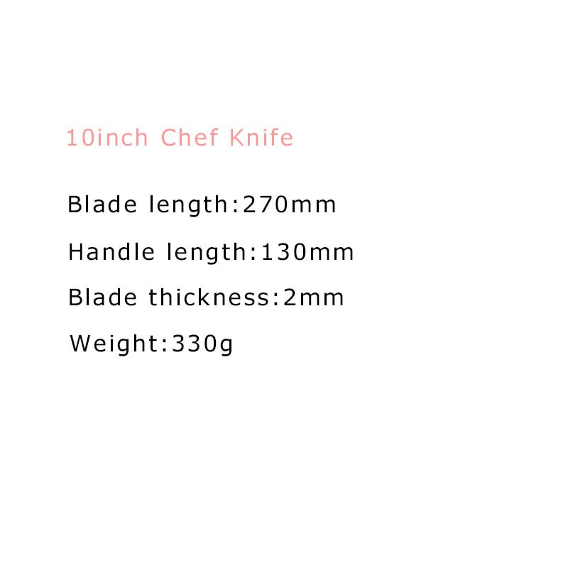 Küche Messer 9 10 11 zoll Koch Messer Deutschland 1,4116 Edelstahl Japanische Santoku Messer Schneiden Rindfleisch Fleisch Gemüse Kochen werkzeug: 10Zoll Koch Messer