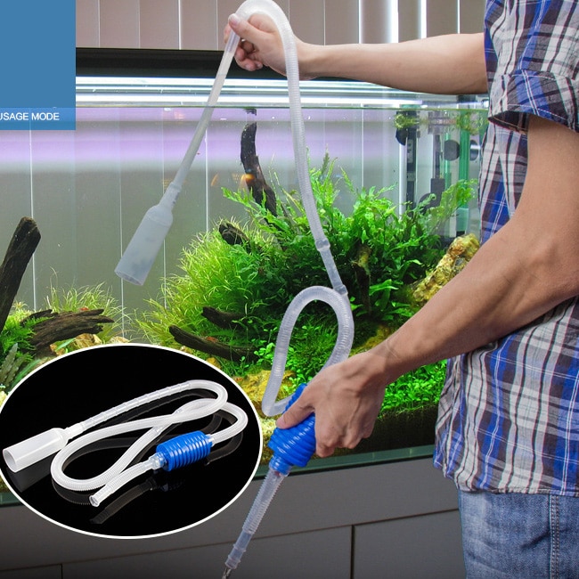 1.8M Sifon Grind Zuigleiding Filter Aquarium Fish Tank Vacuüm Water Verandering Uitwisseling Cleaner Sifon Eenvoudige Praktische