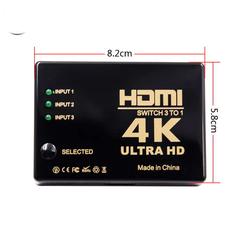 3 In 1 Out Hdmi-Compatibel Switcher Splitter 3 Port 1080P Switch Selector Splitter Box Ultra Hd Voor hdtv Xbox PS3 PS4 Multimedia