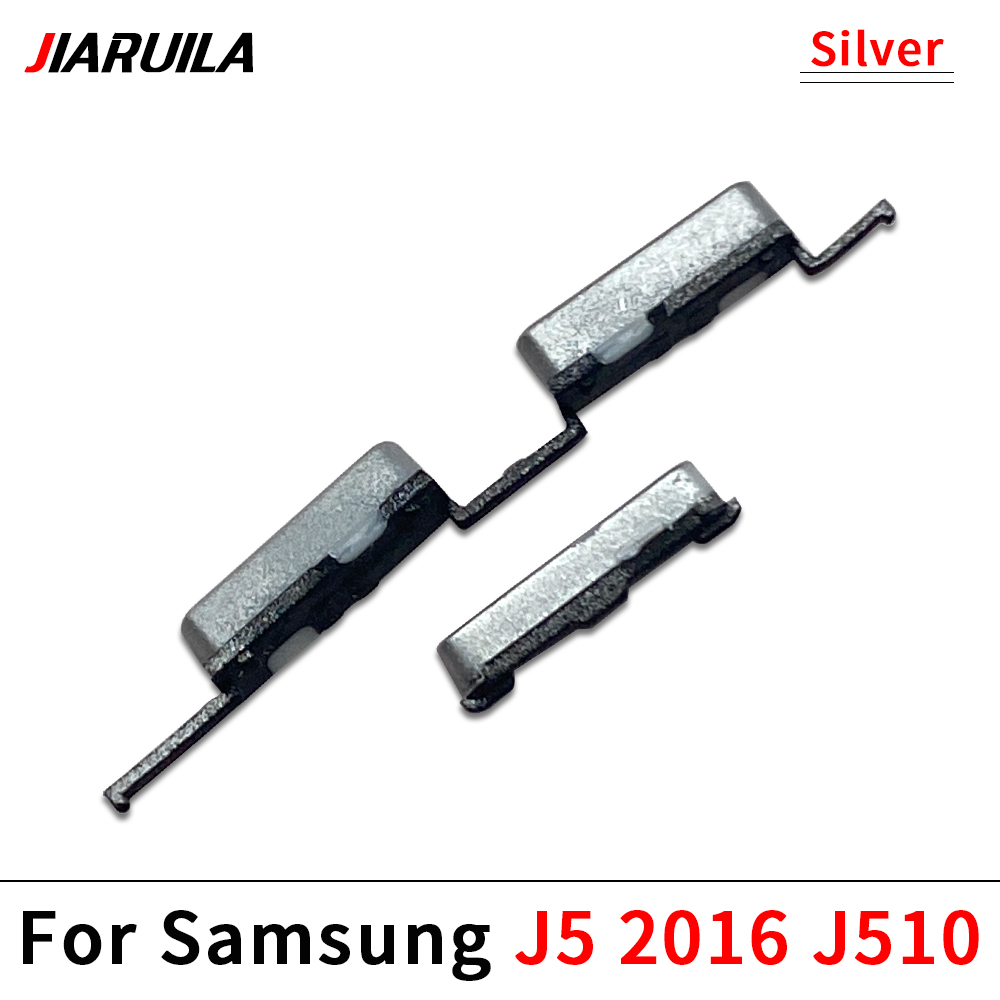 50 stk. av/på-knapp + volumknapp på siden til samsung  j5 j510 j2 j3 j600 j810 j500 j700 j7 j7 metal  j710 j7 neo: Gylden