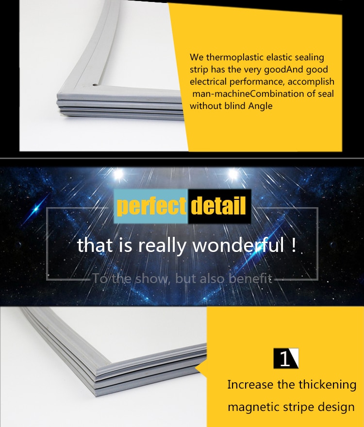 Top husholdning kommerciel køleskab dør pakning til tætning