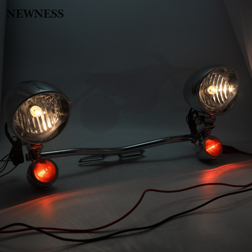 12V motocykl retro reflektory włączony kierunkowskaz światła przeciwmgielne lampy pomocnicze skuter motocykl dla Honda Harley Suzuki kawiarnia biegacz