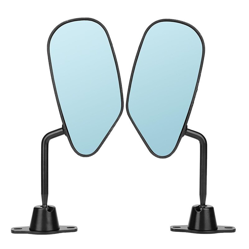 1 paar Universele Auto Carbon Fiber Autos Blauw Achteruitkijkspiegel F1 Carbon Look racing Zijspiegel Glas & Breed hoek Metalen Beugel