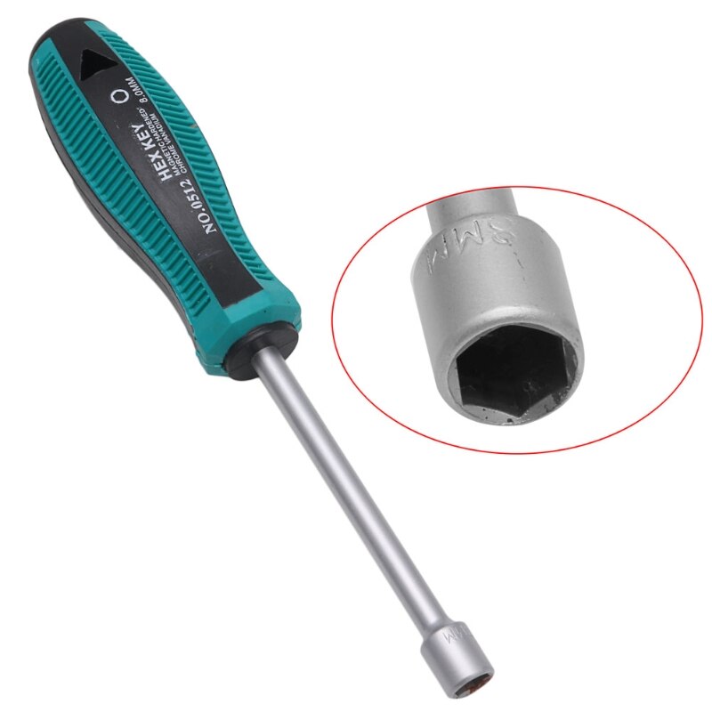 Metal Socket Driver Wrench Screwdriver Hex Nut Key Nutdriver Hand Tool 3mm-14mm