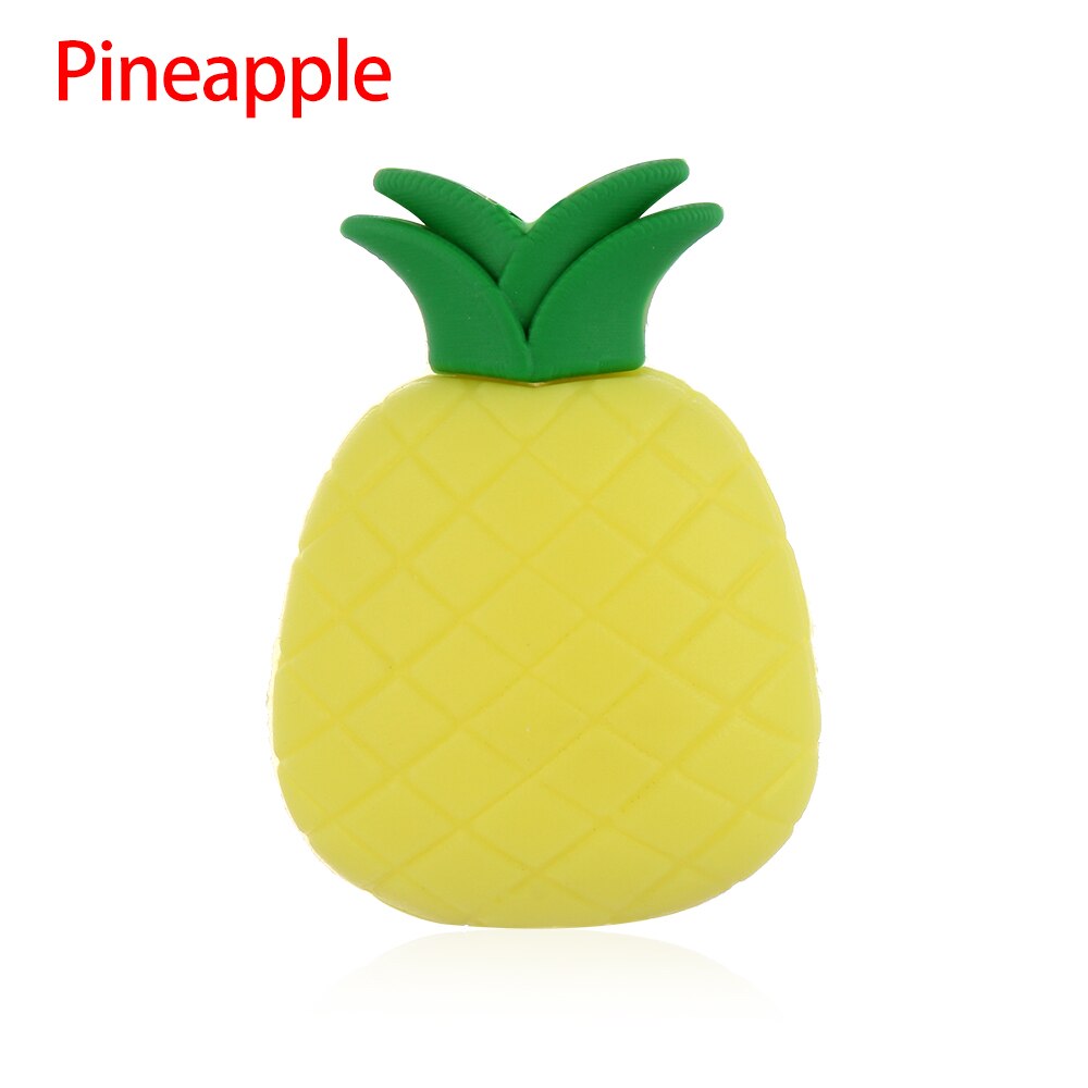 1pc søte tegneserie frukt kabel bite telefon lader beskytter ledning data linje deksel nydelig mobiltelefon øretelefon ledning tilbehør: 1pc- ananas