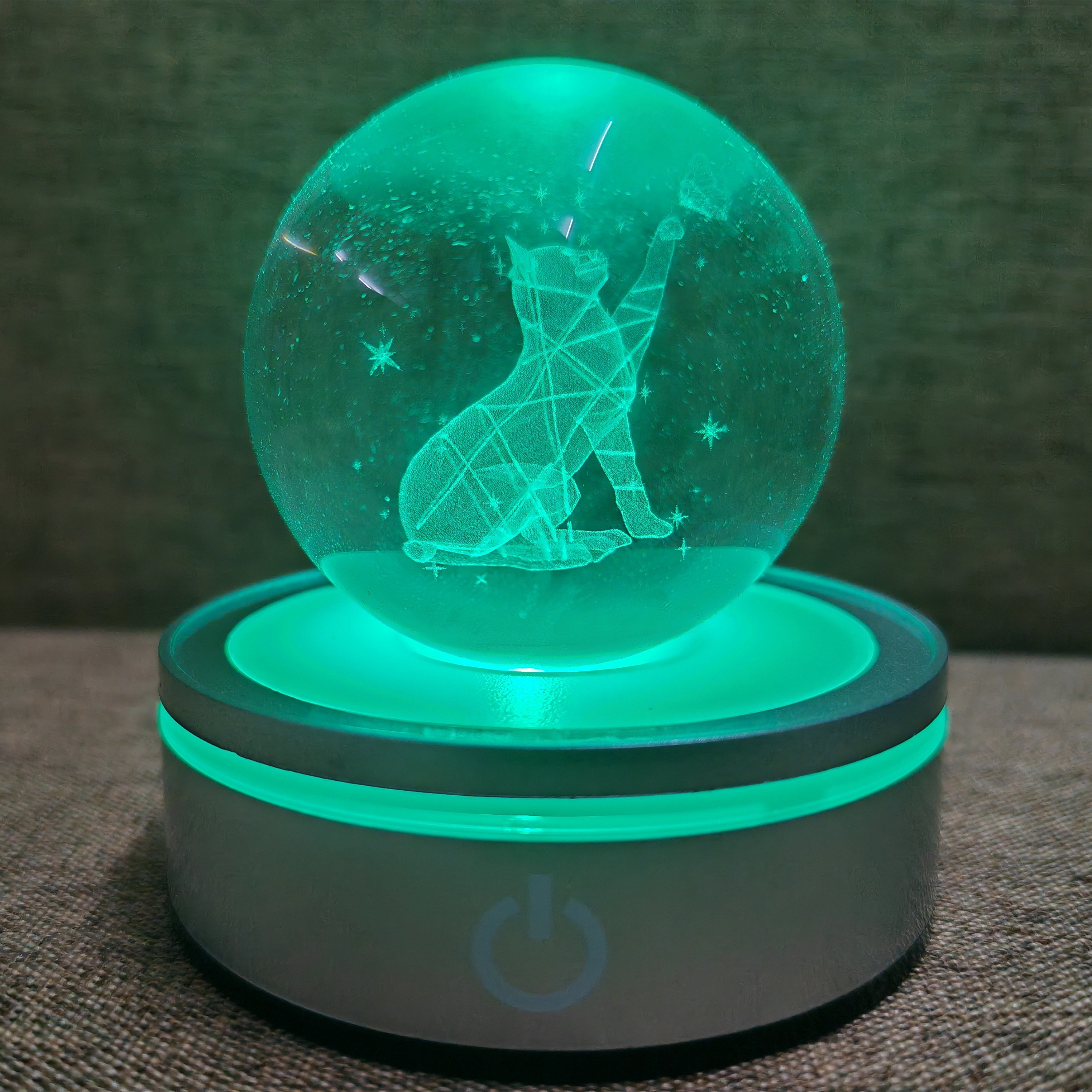 Luces nocturnas de bola de cristal, lámpara de mesa de Luna RGB 3D, planeta brillante, Galaxia, astronauta, decoración de mesa, para niños: Color blanco cálido