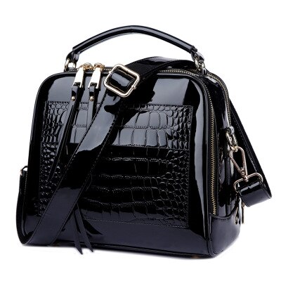 Ladsoul Tij Vrouwen Verf Leer Shell Tas Retro Handtas Grote Capaciteit Dames Banket CD5512/H: black